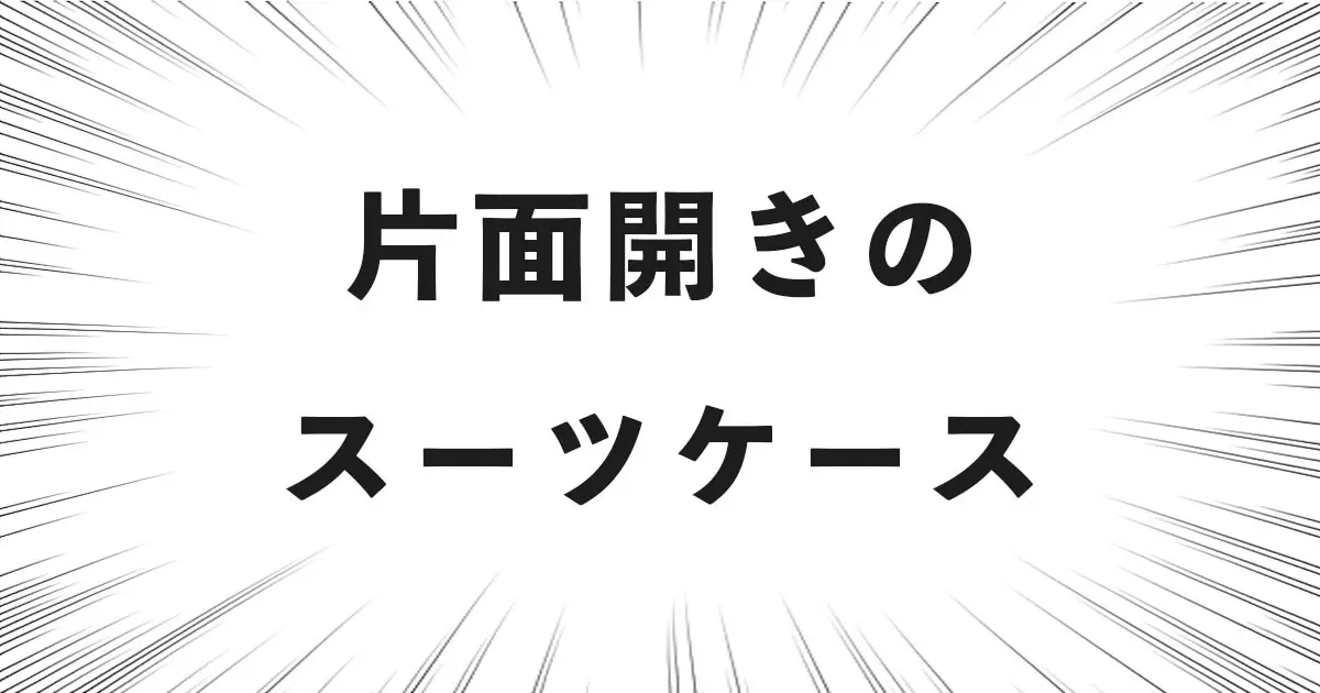 片面開きのスーツケース