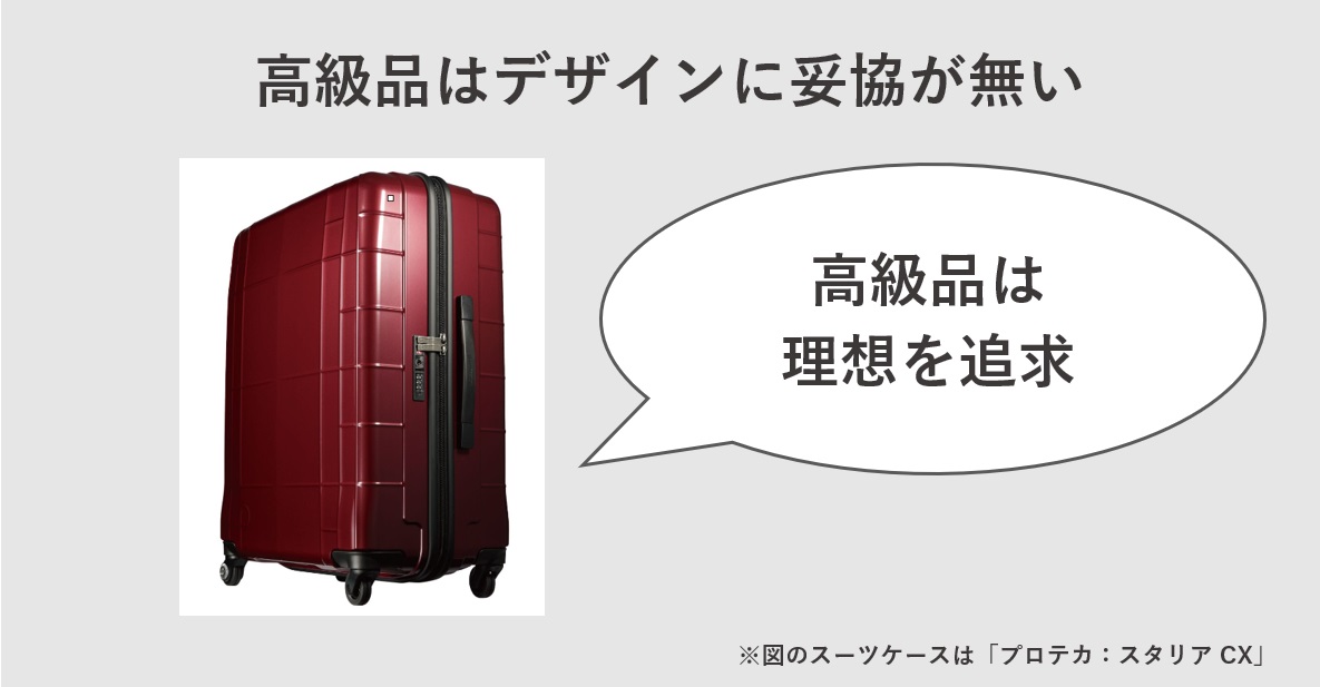 スーツケースの高い安いの違い　デザインや外装の違い