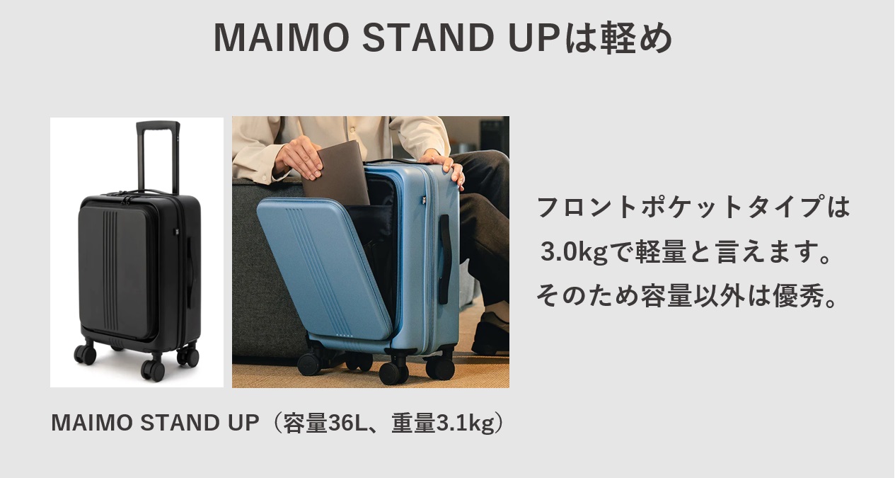 MAIMO STAND UPは軽め
