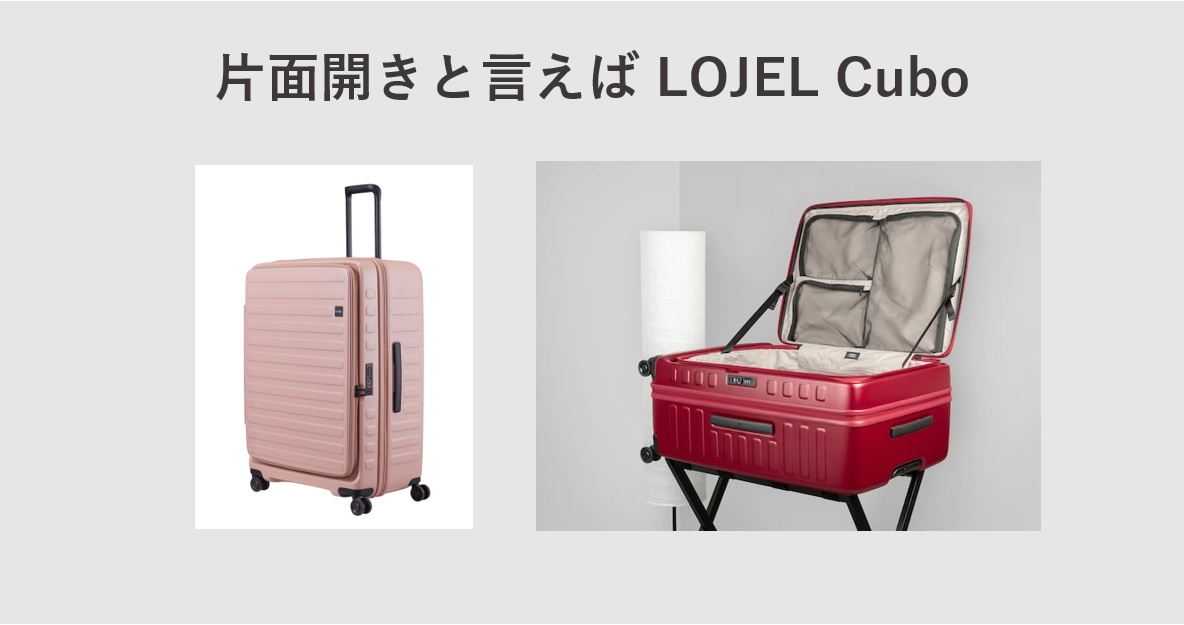 片面開きのスーツケース　LOJEL Cubo