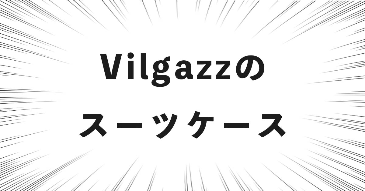 Vilgazz(ビルガゼ)のスーツケースの話（どこの国・会社？良い点・悪い点など）