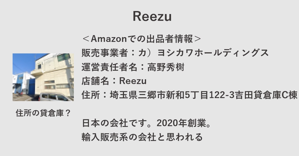 Reezuはどこの国・会社？