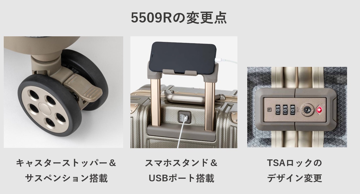 レジェンドウォーカー 5509Rの変更点