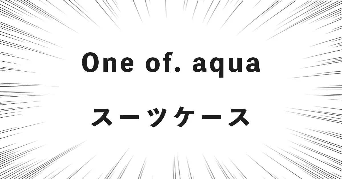 One of. aqua スーツケース