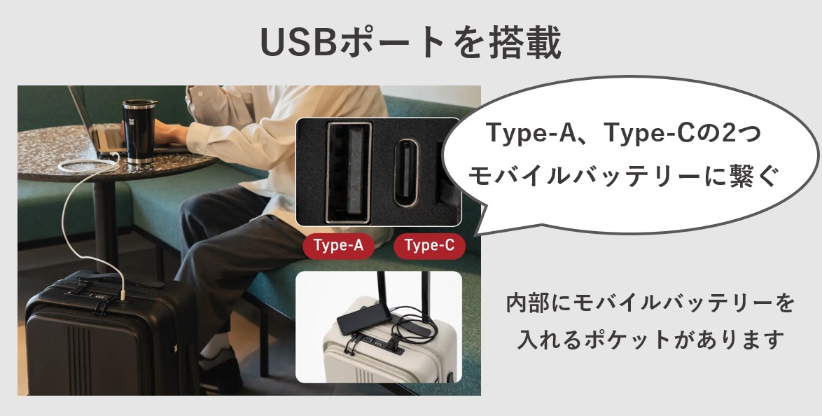 MAIMO STAND UP USBポートについて
