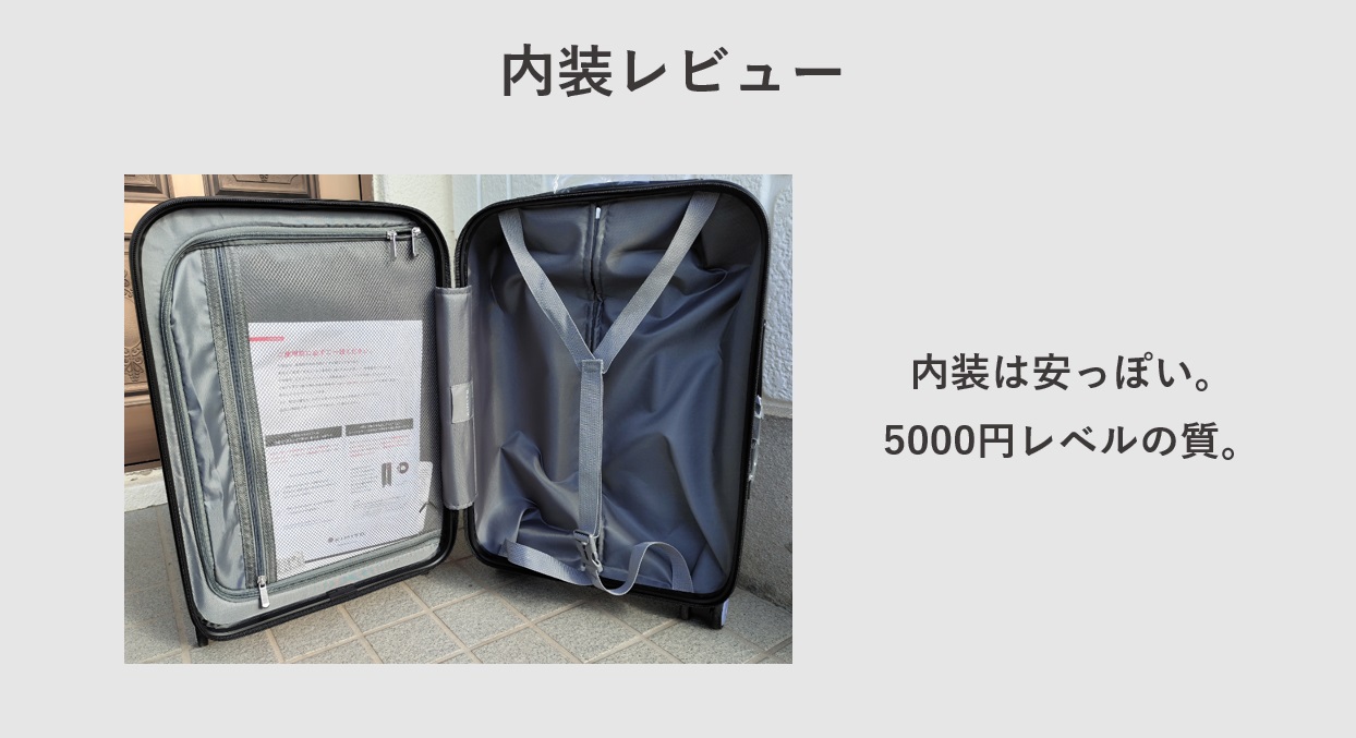 スーツケース KIMITO. CORE_01 内装レビュー