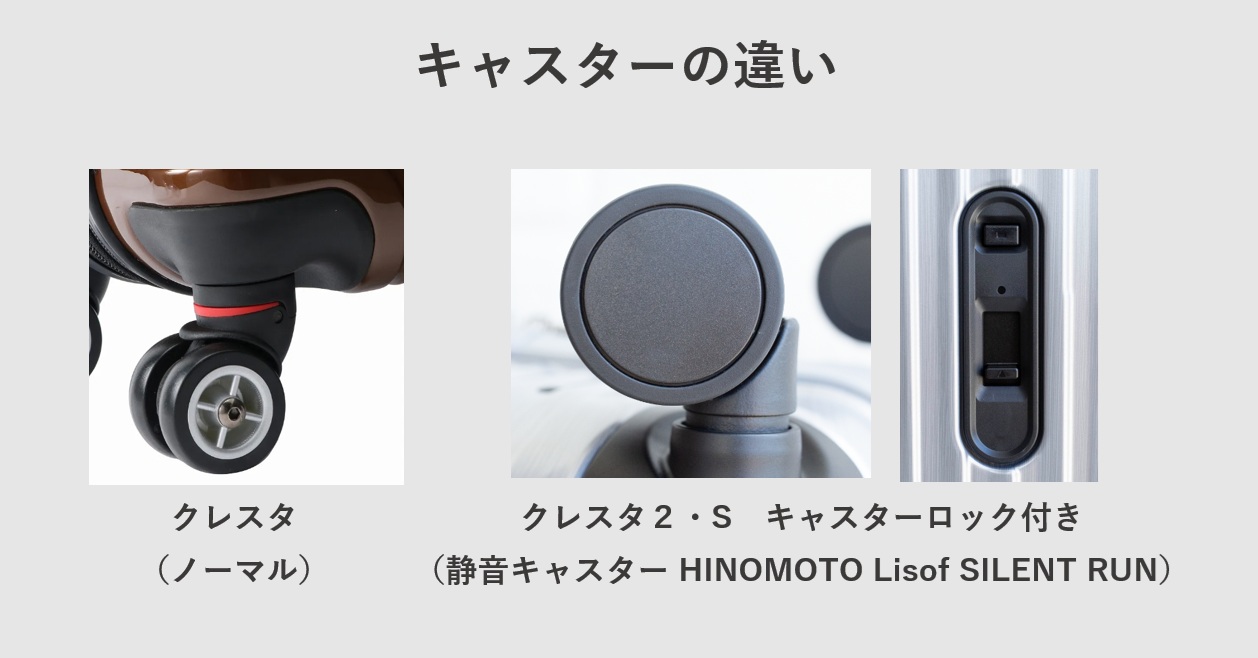 クレスタとクレスタ2とクレスタSの違い キャスターの違い