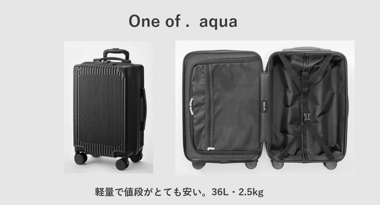LCCにおすすめのスーツケース One of . aqua