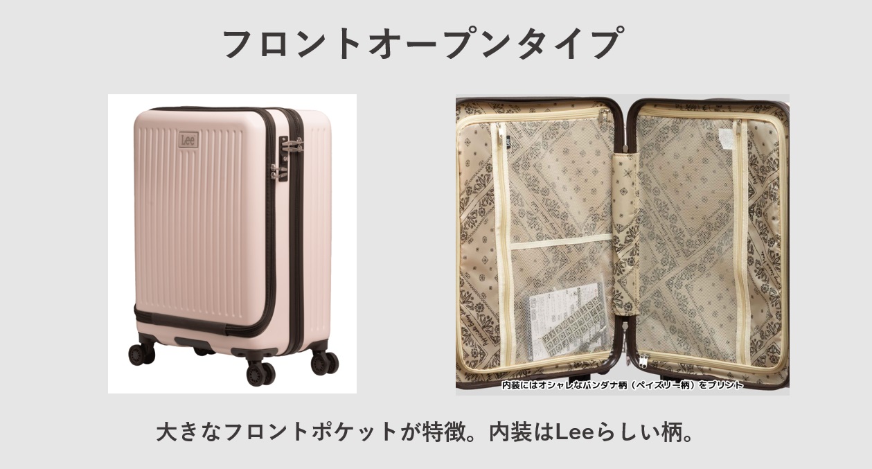 Leeのスーツケース フロントオープンタイプ