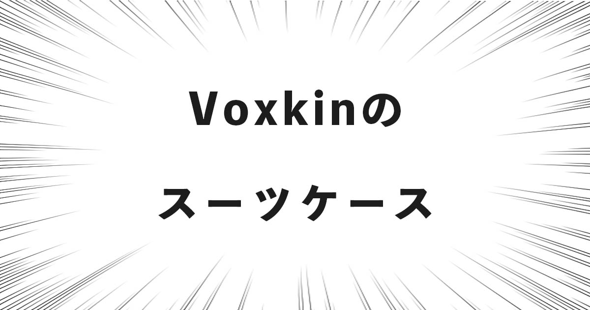 Voxkinのスーツケースの話（どこの国・会社？良い点・悪い点など）