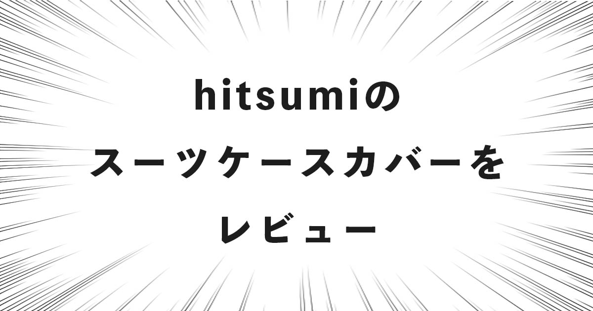 hitsumiのスーツケースカバーをレビュー！（PVC製の防水レインカバー）