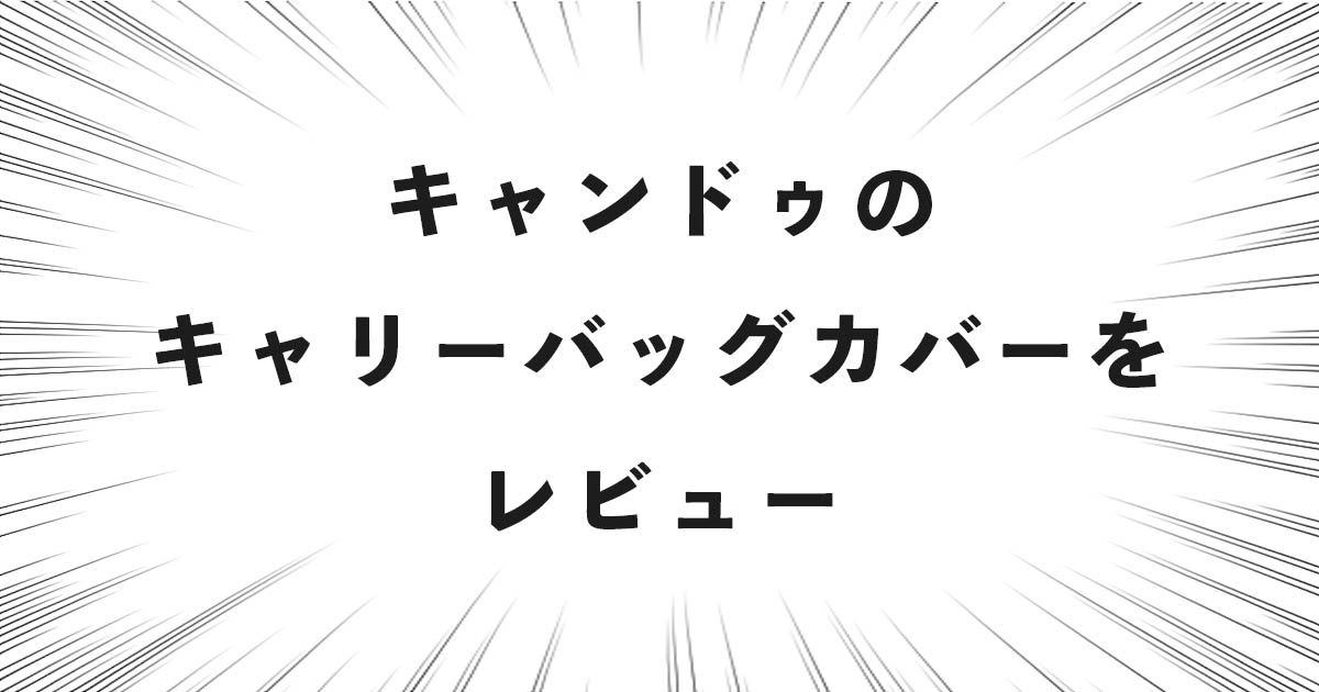 Can☆Do（キャンドゥ）のキャリーバッグカバーをレビュー！（防水レインカバー）