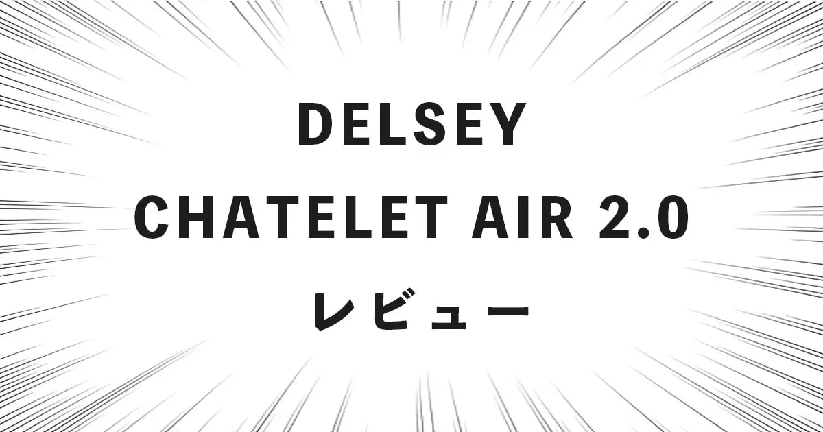 DELSEY CHATELET AIR 2.0 レビュー