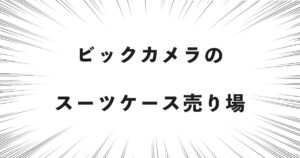 ビックカメラのスーツケース売り場