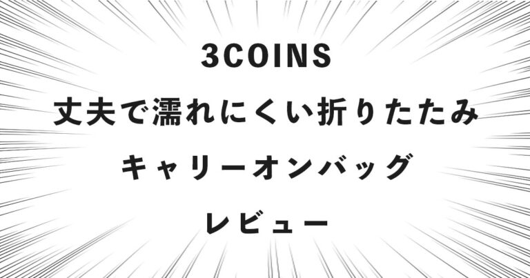 3COINS 丈夫で濡れにくい折りたたみ キャリーオンバッグ レビュー