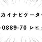 スカイナビゲーター SK-0889-70 レビュー