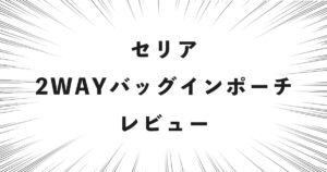 セリア 2WAYバッグインポーチ レビュー