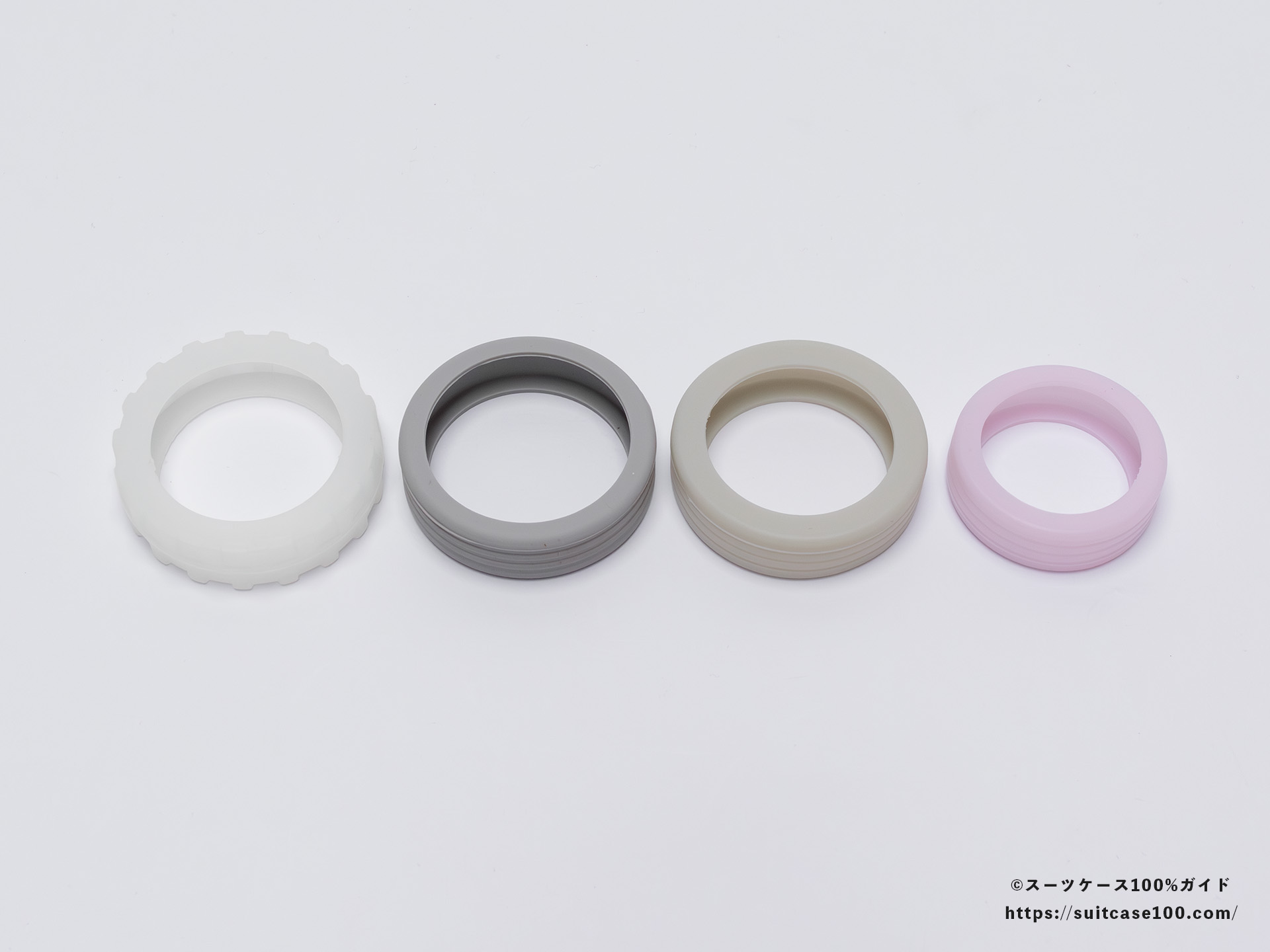 ダイソー 蓄光シリコーンキャスターカバー レビュー 外観比較