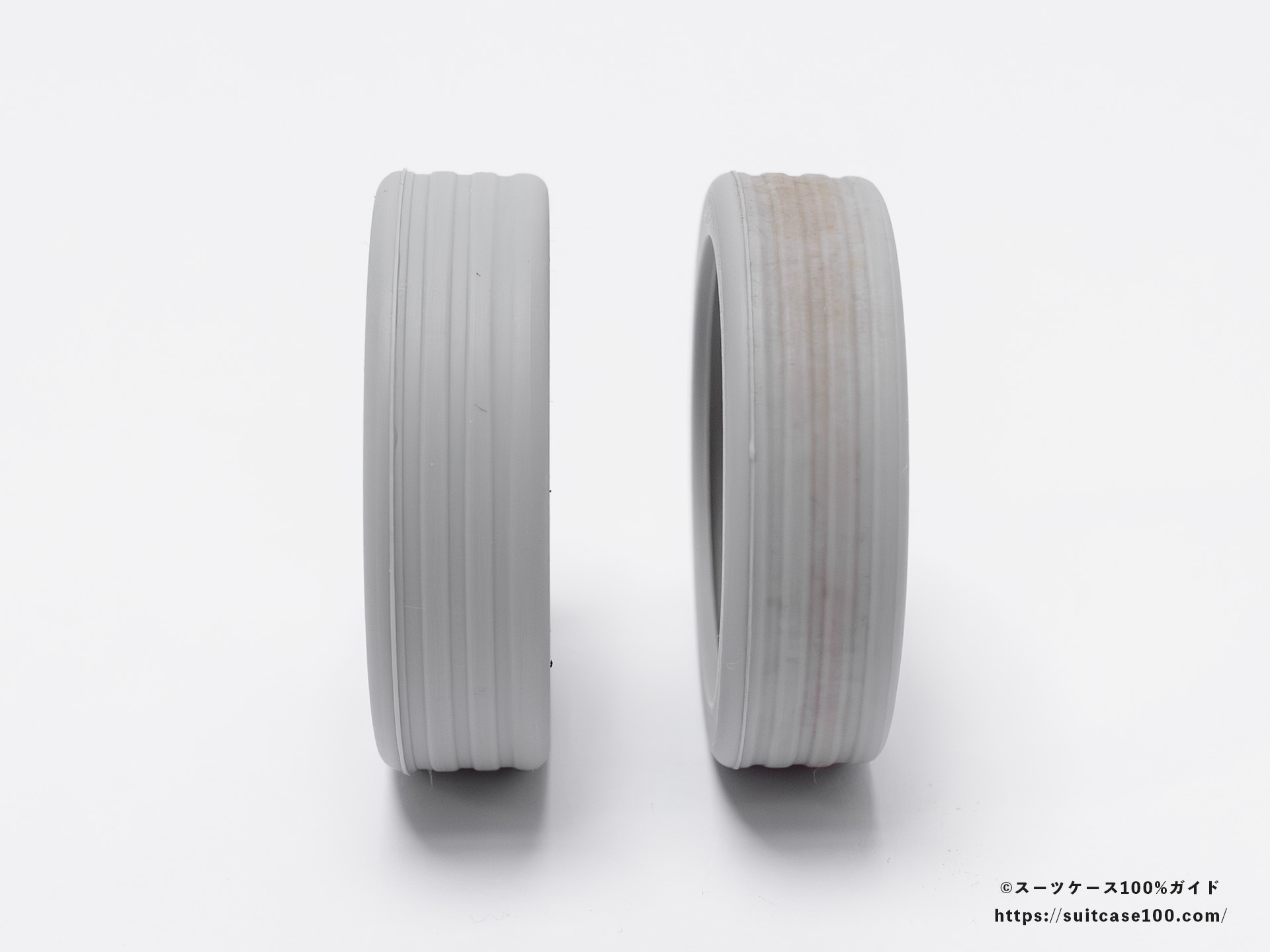 ダイソー シリコーンキャスターカバー 外観レビュー セリアとの比較 立てた状態