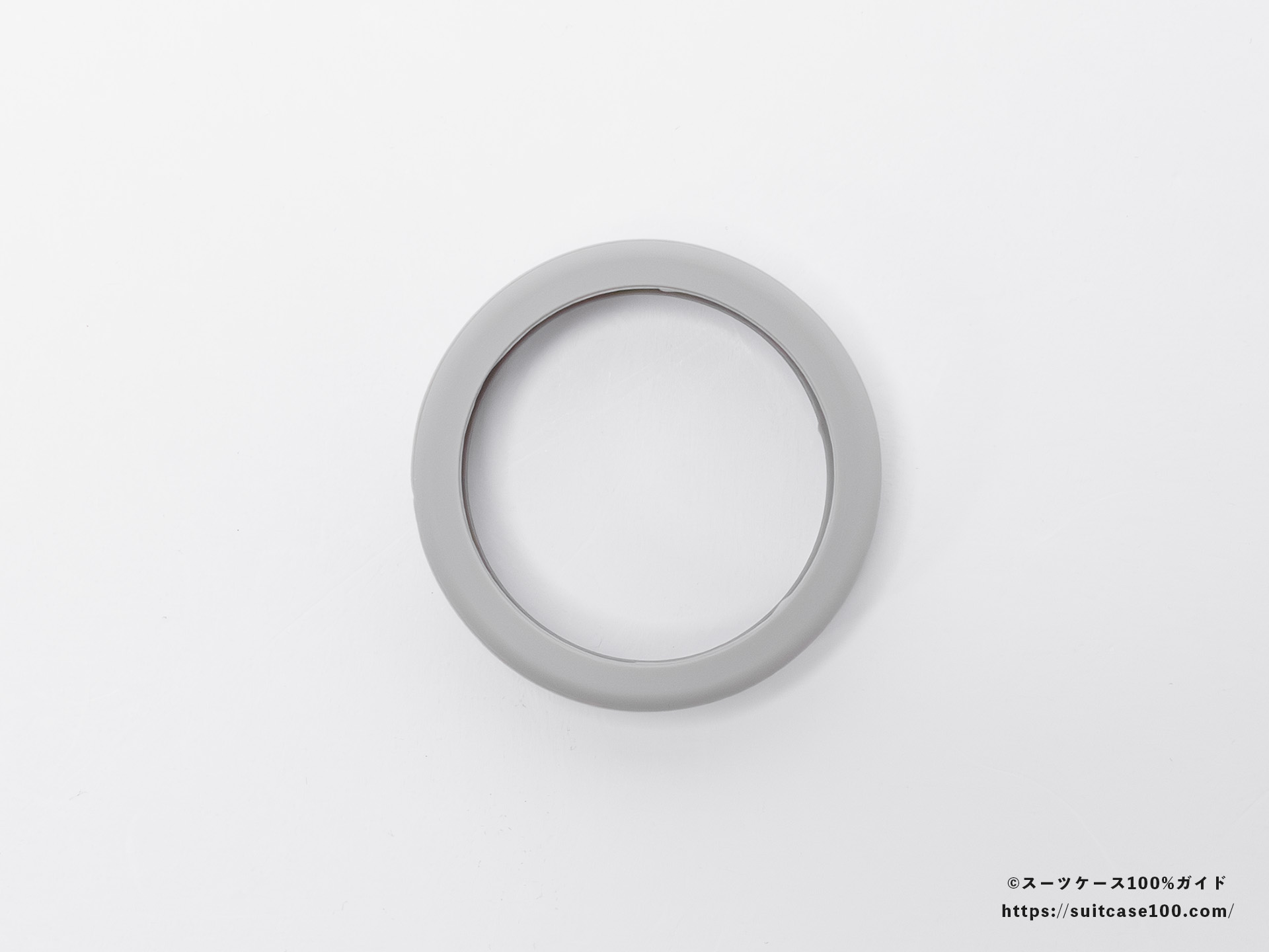 ダイソー シリコーンキャスターカバー 外観レビュー 横にして真上から見た図