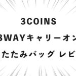 3COINS 3WAYキャリーオン折りたたみバッグ レビュー