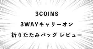 3COINS 3WAYキャリーオン折りたたみバッグ レビュー