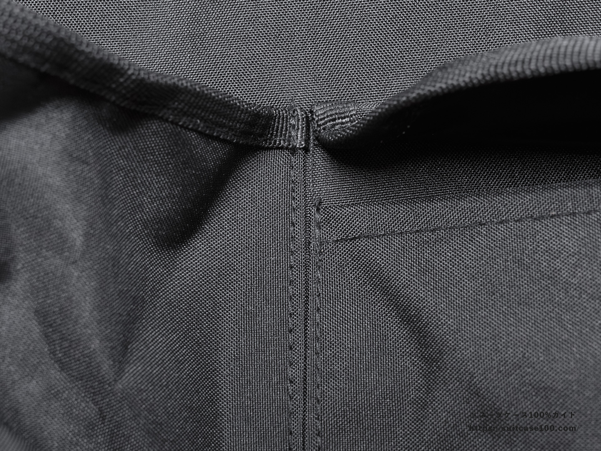 スタンダードプロダクツ スーツケースに付けられるバッグ 外観レビュー 縫製の悪い箇所