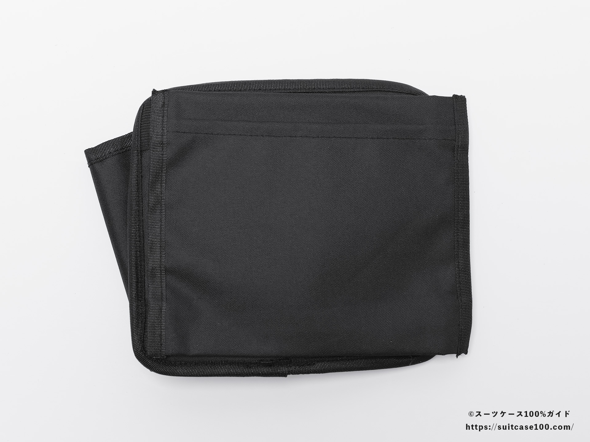 スタンダードプロダクツ スーツケース用ボトルホルダー 外観レビュー 裏面 真上から見た図