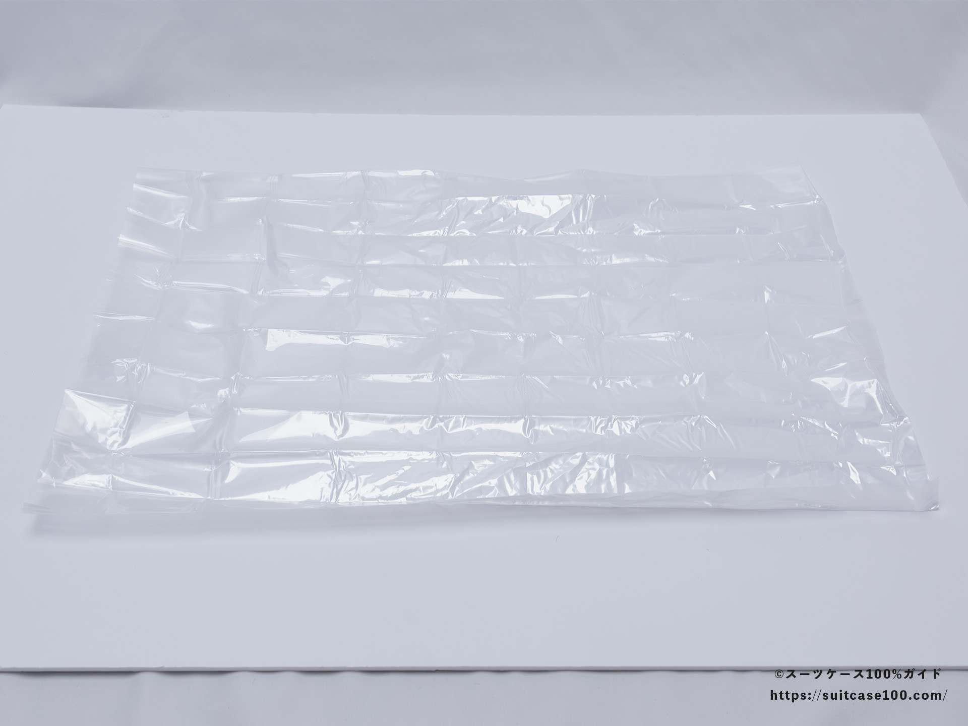 ダイソー レインバッグカバー(キャリーバッグ用) 外観レビュー 広げた状態