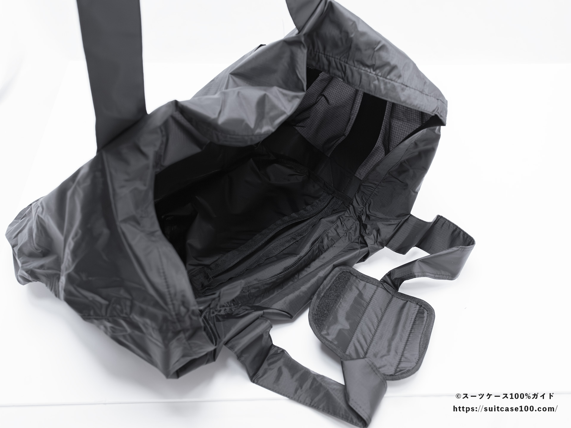 LAKOLE キャリーオンボストンバッグ 外観レビュー 中のポケット