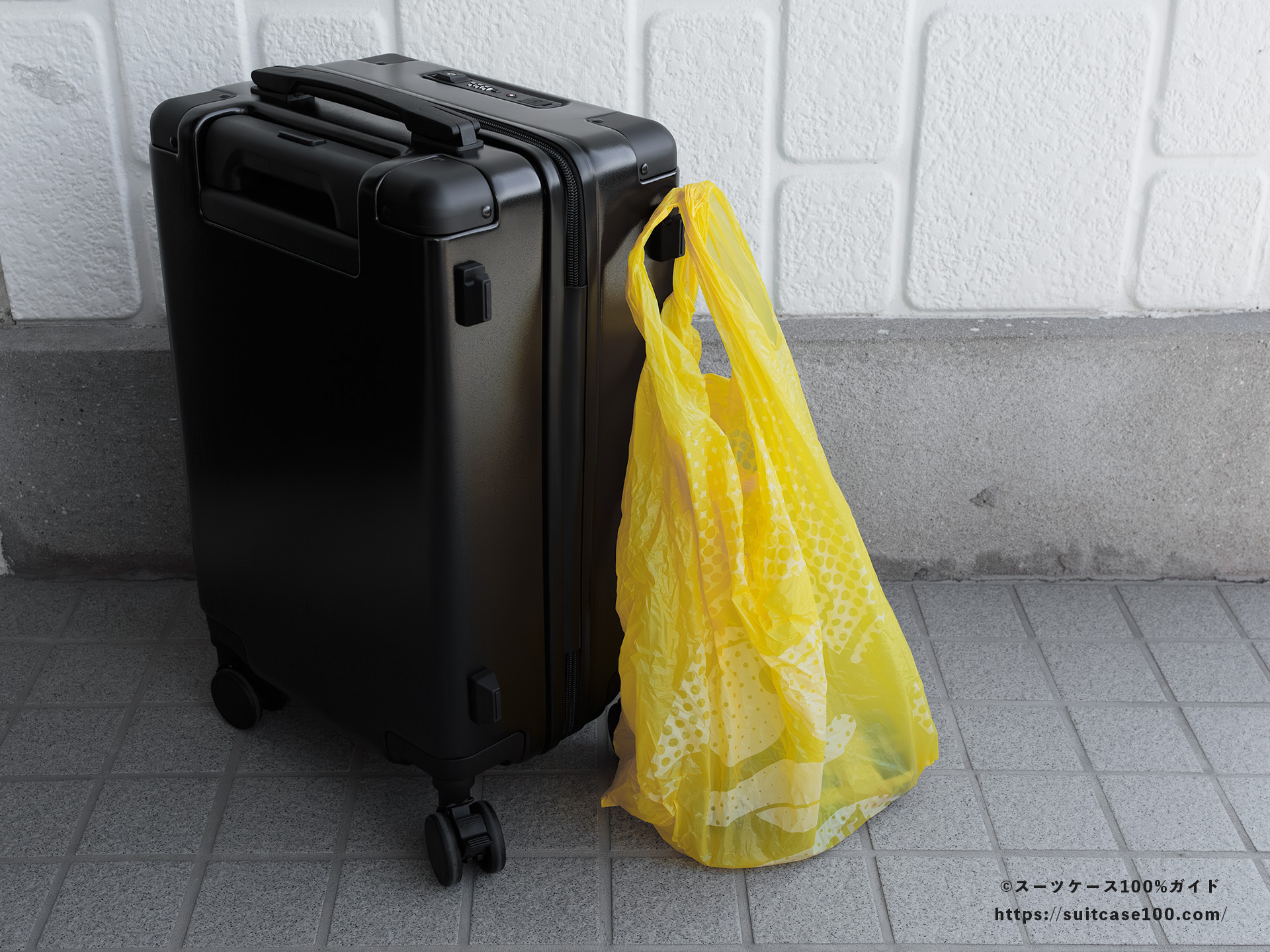 LW 5213-48 荷物をかけるフックレビュー Lサイズのレジ袋をかけている図