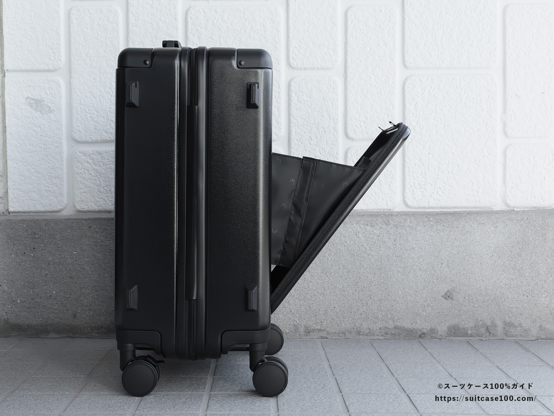 LW 5213-48 フロントポケットレビュー 真横から見た図(開き具合)