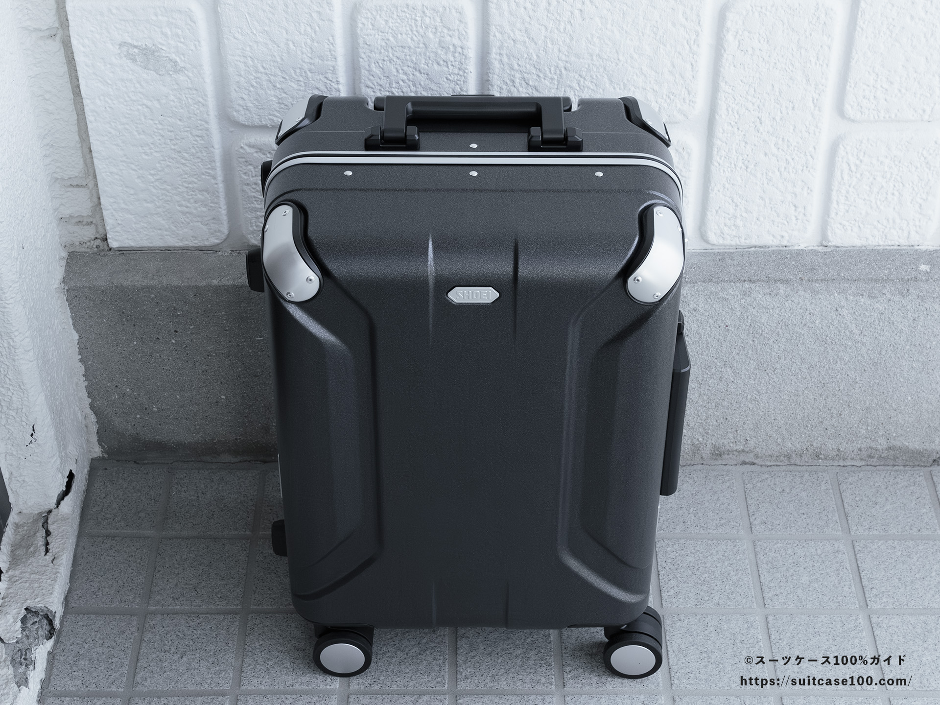 SHOEI スーツケース X-CORE 外観レビュー 正面上部