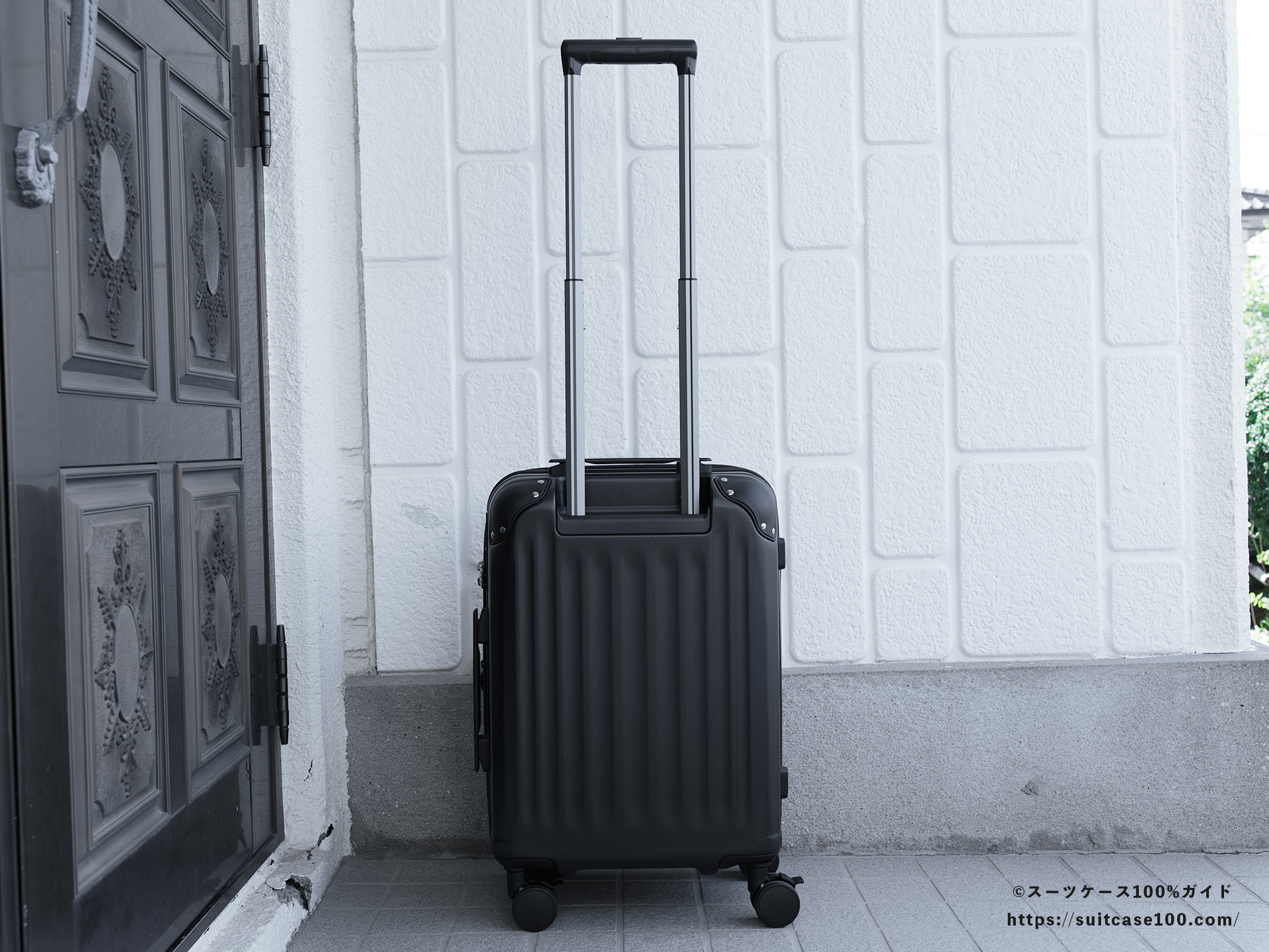 エレコム スーツケース BM-XSC01 キャリーハンドルレビュー 最大に伸ばした状態