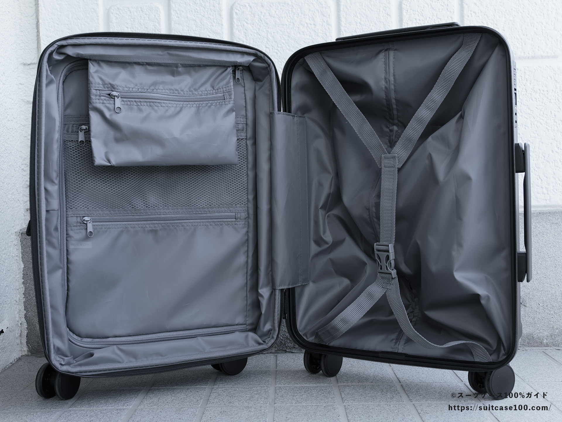 エレコム スーツケース BM-XSC01 内装レビュー 全体図