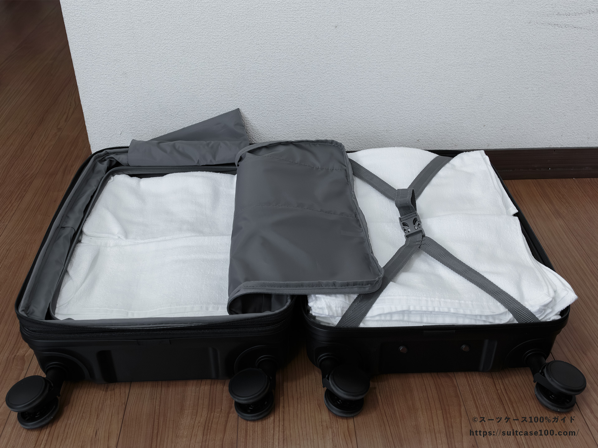 エレコム スーツケース BM-XSC01 レビュー 実際に荷物を入れてみた