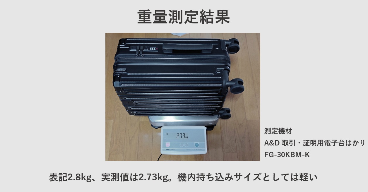 ATORREK レビュー 重量測定結果