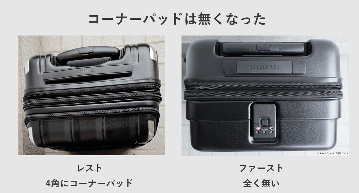 TRAVELIST(トラベリスト) レストとファーストの違い コーナーパッドは無くなった