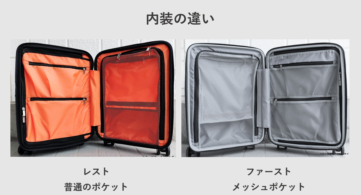 TRAVELIST(トラベリスト) レストとファーストの違い 内装の違い(比較画像)