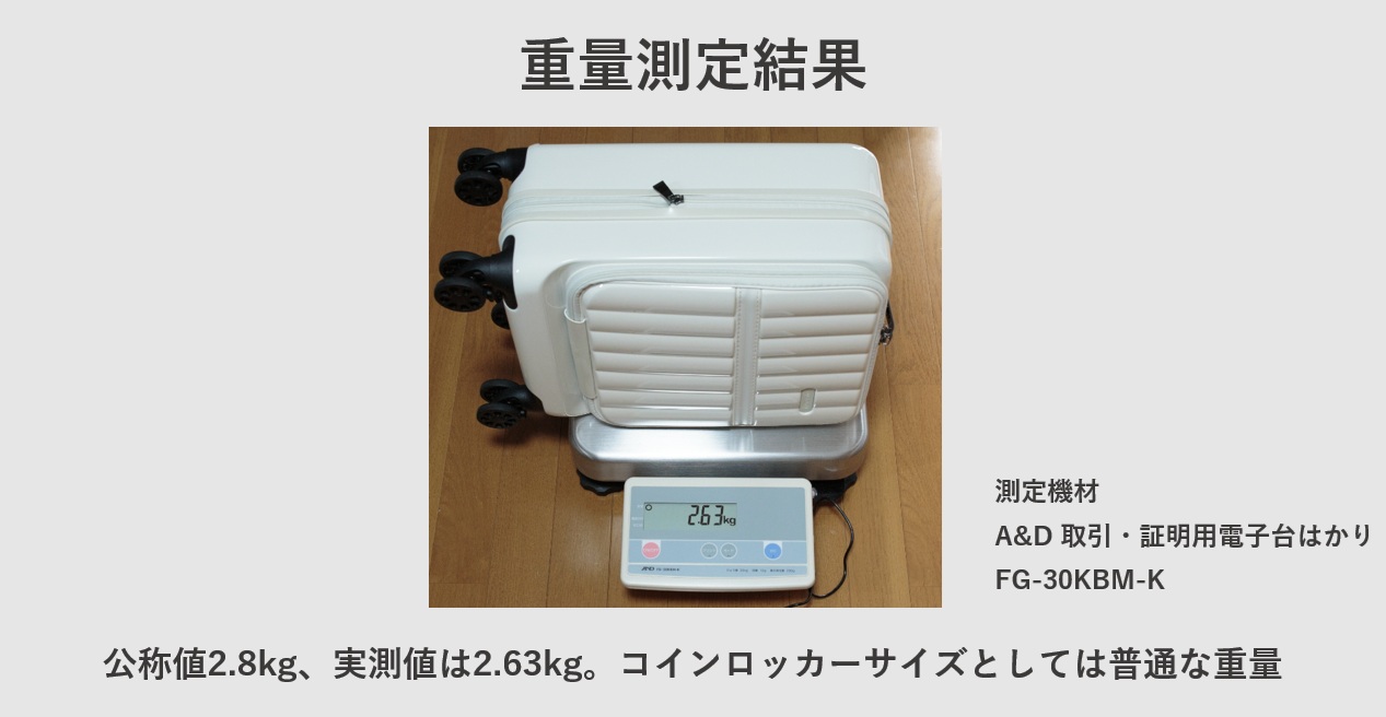 TRAVEL EARTH(トラベルアース) TE-0905-42 レビュー 重量測定結果