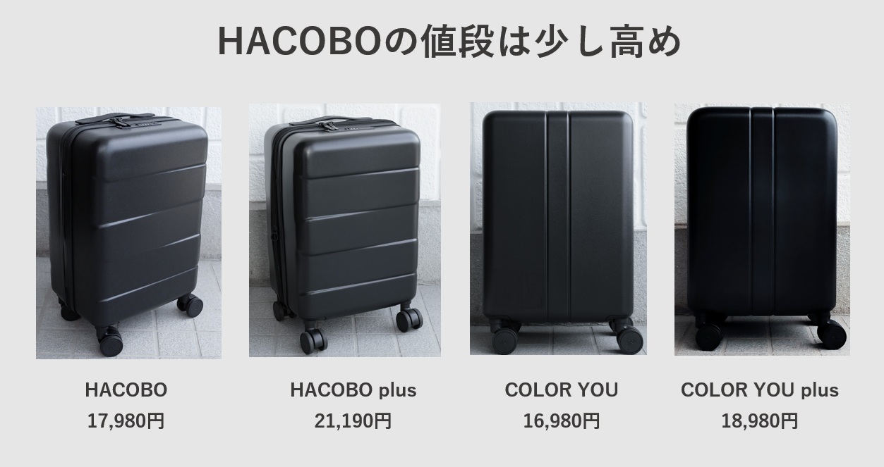 HACOBOの値段は少し高め