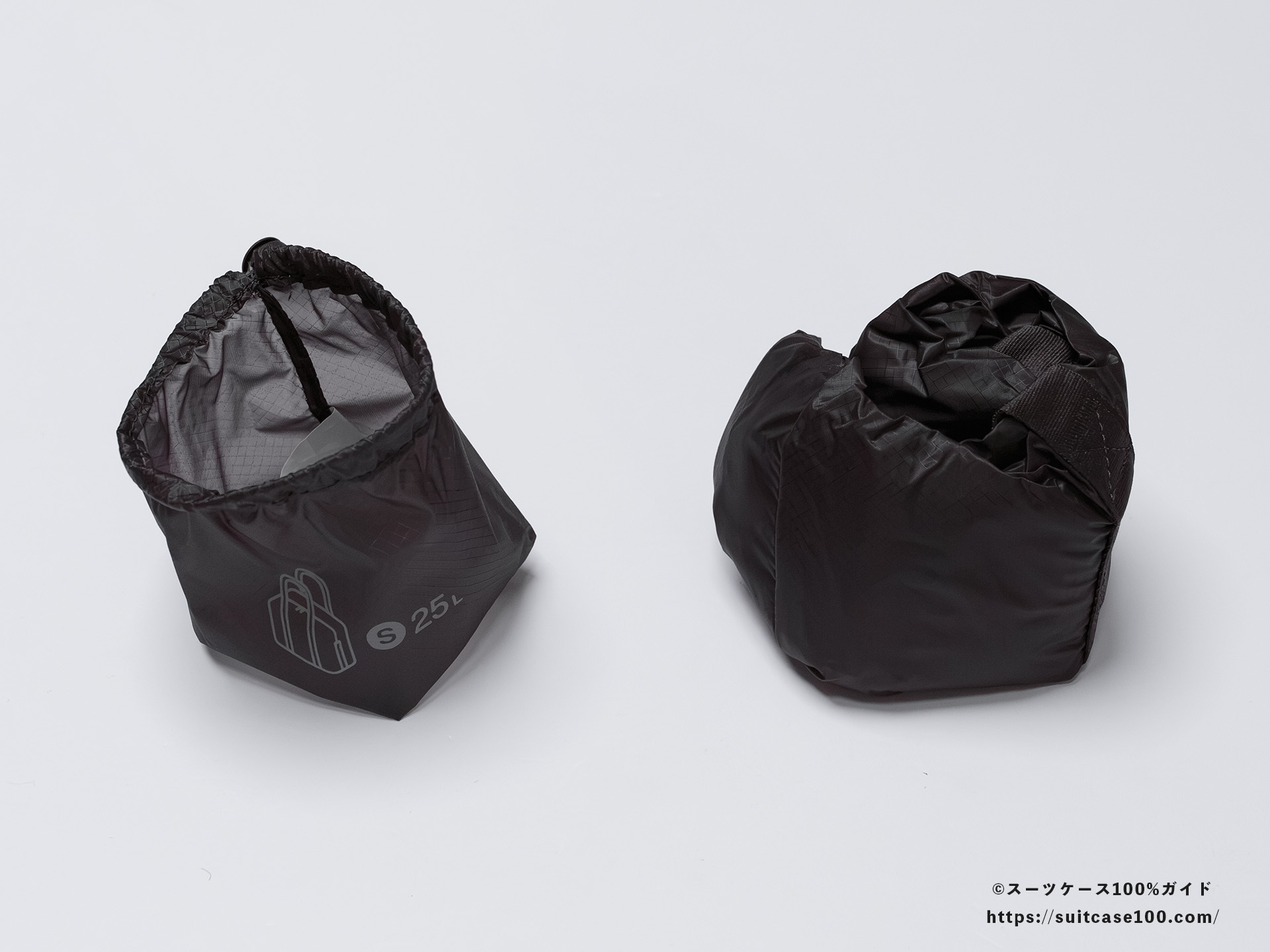 無印良品 軽量ナイロン小さくたためるボストンバッグ 外観レビュー 収納袋から出した状態
