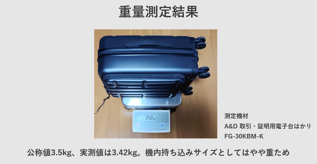 TIERRAL TORERU 3.0 レビュー 重量測定結果