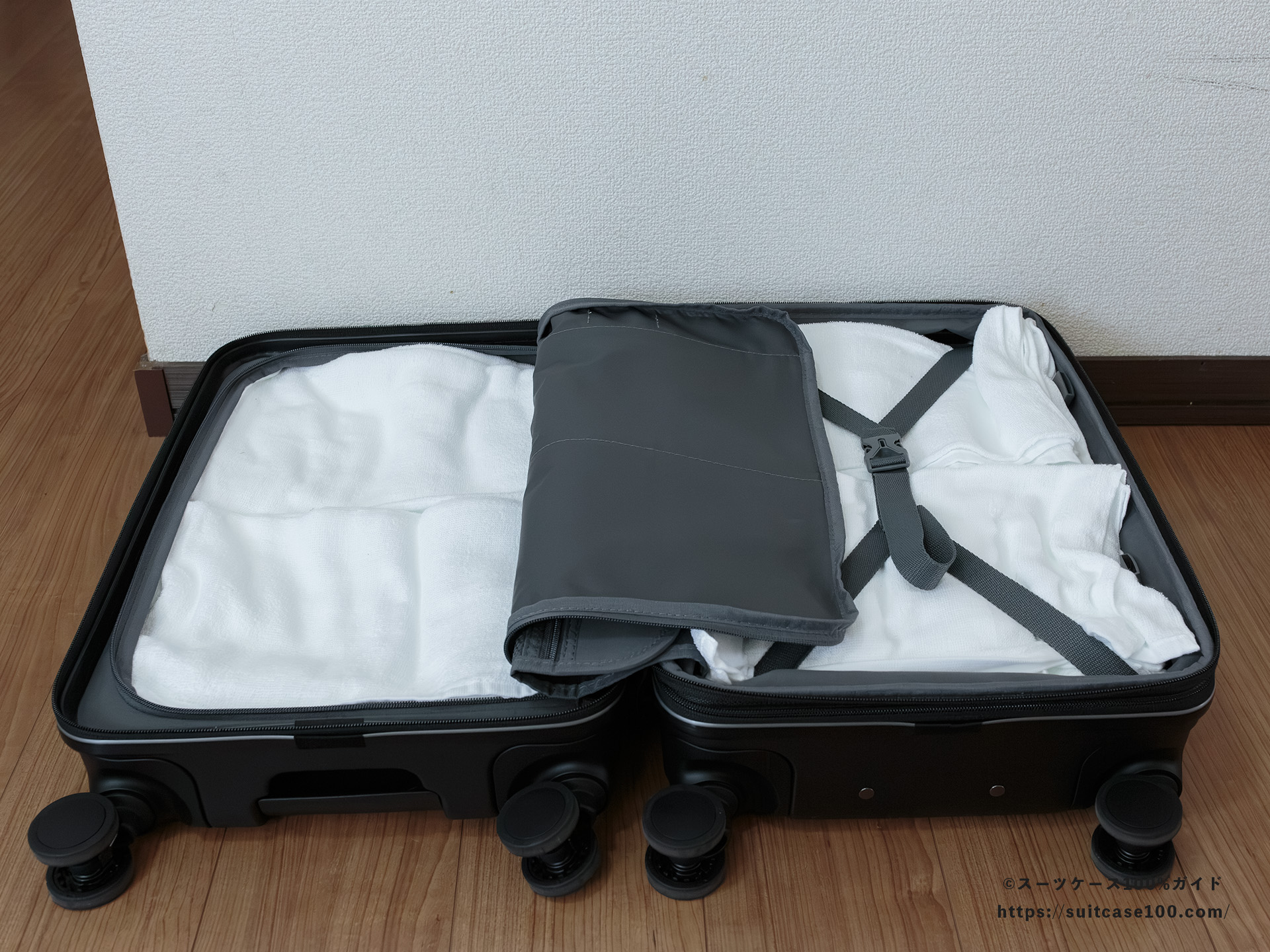 トランジットラウンジ ラグーン レビュー 実際に荷物を入れた図