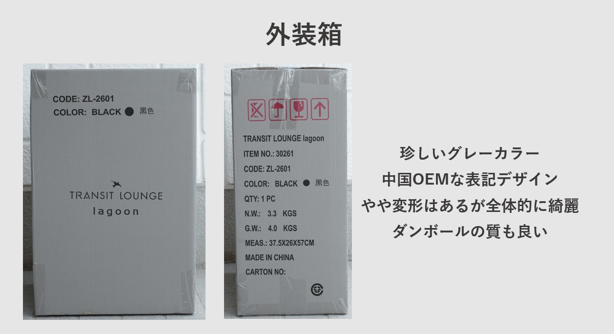 トランジットラウンジ ラグーン 外装箱レビュー