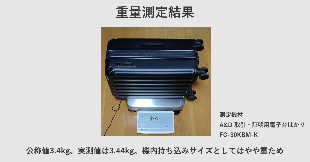 トランジットラウンジ ラグーン レビュー 重量測定結果